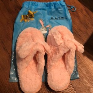 Fluffy bunny slippers